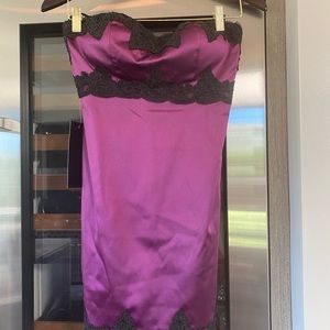 Beautiful never worn Satin BeBe dress with tags